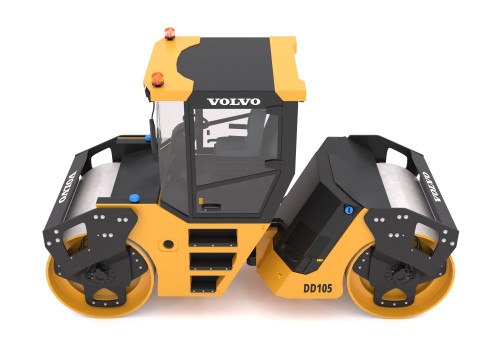 볼보 DD105 굴절식 탠덤 로드 롤러 3D 모델