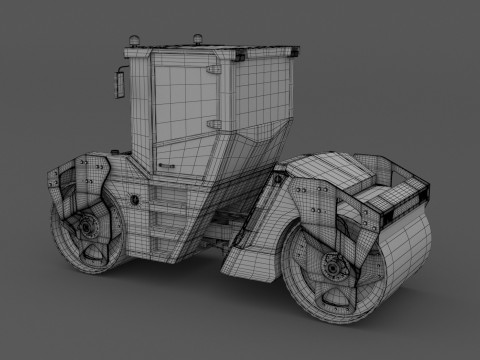 볼보 DD105 굴절식 탠덤 로드 롤러 3D 모델