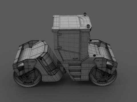 볼보 DD105 굴절식 탠덤 로드 롤러 3D 모델