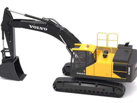 Excavadora Volvo EC300E Modelo 3D