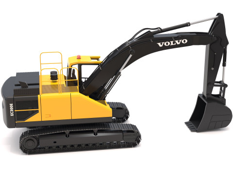 Excavadora Volvo EC300E Modelo 3D