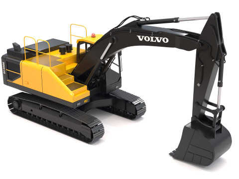 Excavadora Volvo EC300E Modelo 3D