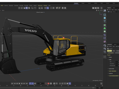 Excavadora Volvo EC300E Modelo 3D