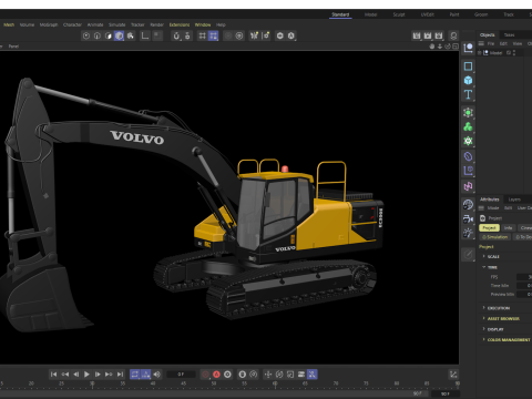Excavadora Volvo EC300E Modelo 3D