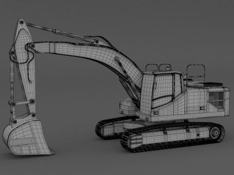 Excavadora Volvo EC300E Modelo 3D