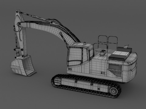 Excavadora Volvo EC300E Modelo 3D