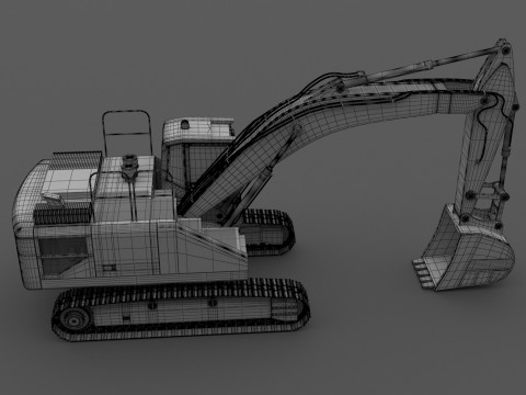 Excavadora Volvo EC300E Modelo 3D