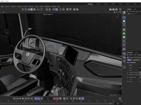 Volvo fh16 2021 e reboque Lowboy com escavadeira EC300E Modelo 3D
