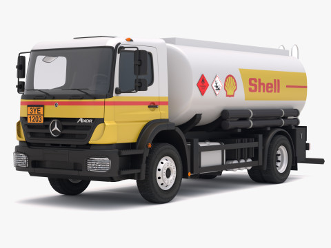 메르세데스-벤츠 Axor 쉘 트럭 탱커 3D 모델