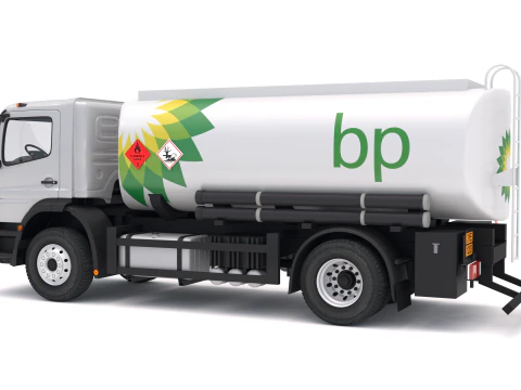 Camion-citerne Mercedes-Benz Axor BP Modèle 3D