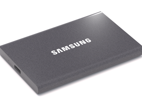 Samsung Portable SSD T7 Titan Grey 3D Model
