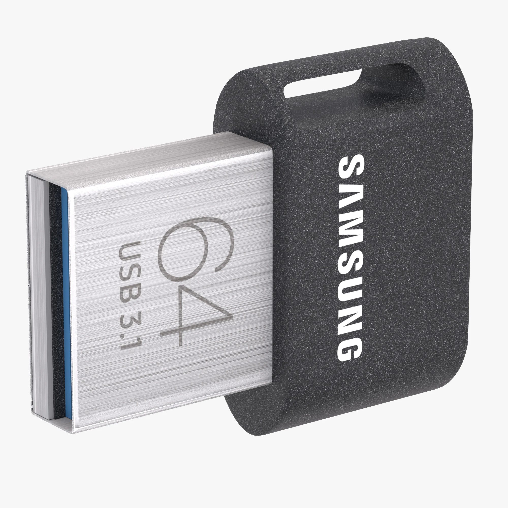 Samsung Fit Plus Flash Drive Samsung 64GB 3D Model .c4d .max .obj .3ds .fbx .stl .blend 