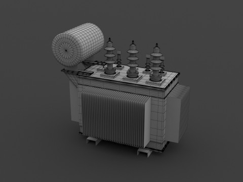 Elektrik Trafosu 3D Model