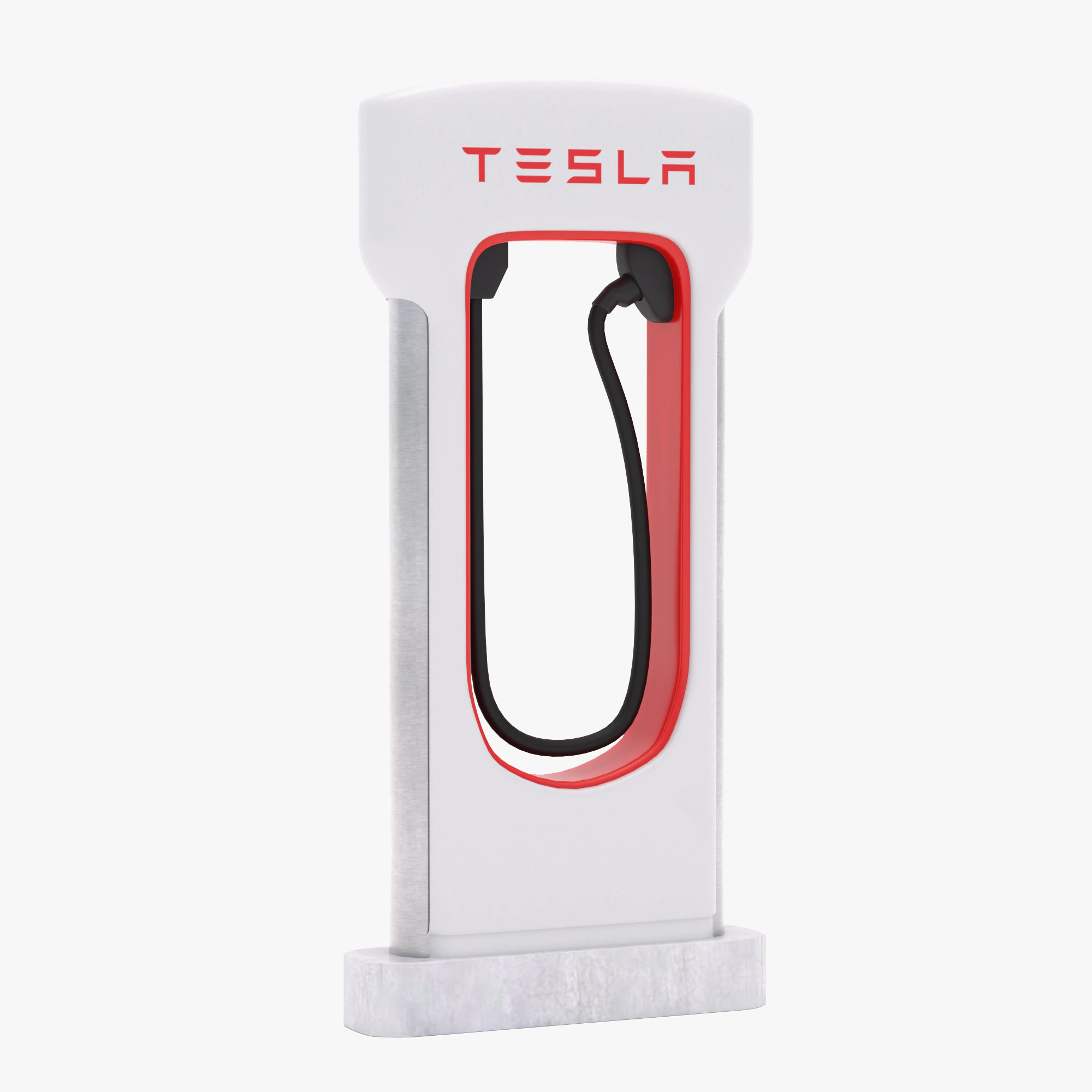 Tesla Supercharger V3 3D Model .c4d .max .obj .3ds .fbx .stl .blend