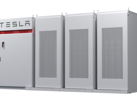 Sistema de almacenamiento Tesla Modelo 3D