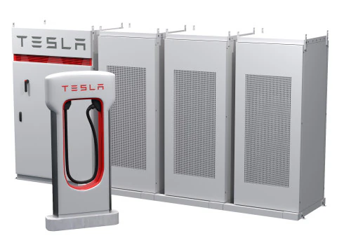 Tesla Storage System and Charger 3D Model