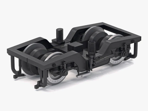 Bogie da roda do trem Modelo 3D