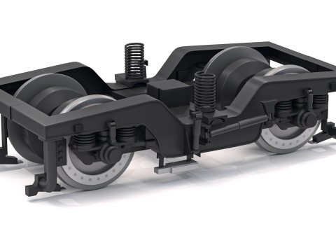 Тележка колеса поезда 3D Модель