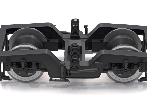 Тележка колеса поезда 3D Модель