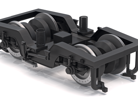 Тележка колеса поезда 3D Модель
