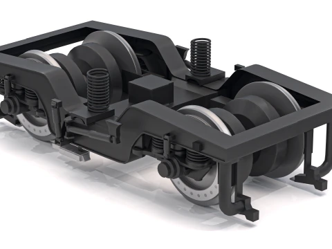 電車台車 3Dモデル