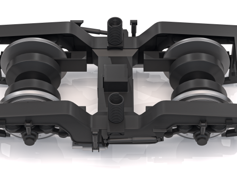 Тележка колеса поезда 3D Модель