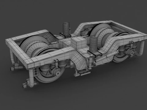 電車台車 3Dモデル