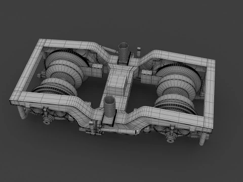 電車台車 3Dモデル