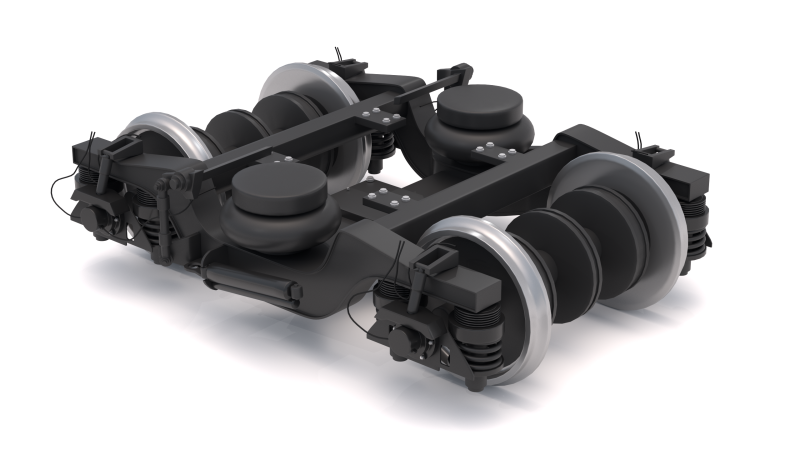 Колесная тележка поезда 2 3D Модель .c4d .max .obj .3ds .fbx .stl .blend 