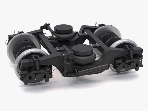 Колесная тележка поезда 2 3D Модель