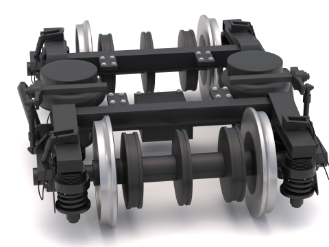 Колесная тележка поезда 2 3D Модель