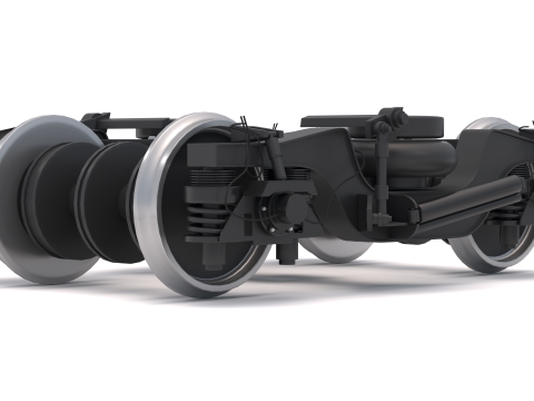 Колесная тележка поезда 2 3D Модель