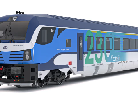 Siemens Vectrain-locomotief Tsjechische Spoorwegen 3D Model