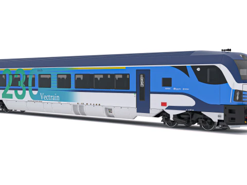 Siemens Vectrain-locomotief Tsjechische Spoorwegen 3D Model