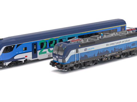 Siemens Vectron - Vectrain ComfortJet Collezione di treni 1 Modello 3D