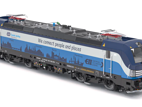Siemens Vectron - Vectrain ComfortJet Collezione di treni 1 Modello 3D