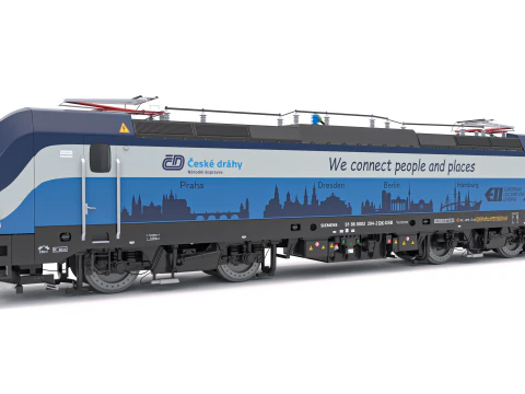 Siemens Vectron - Vectrain ComfortJet Collezione di treni 1 Modello 3D