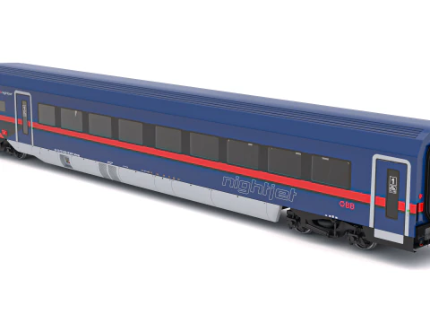 Locomotiva Siemens Vectrain OBB nightjet Modello 3D
