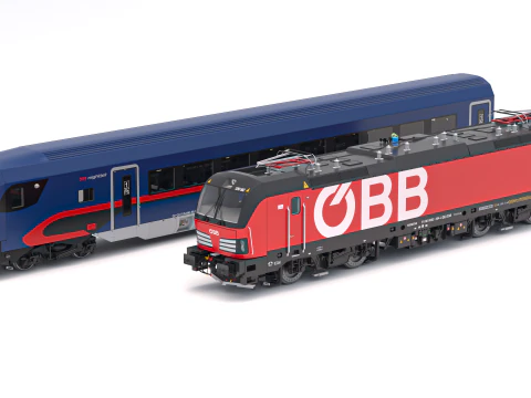 Siemens Vectron - Collezione Vectrain OBB Nightjet Train 1 Modello 3D
