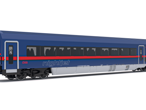 Siemens Vectron - Vectrain OBB Nightjet Train Collection 1 3D Model