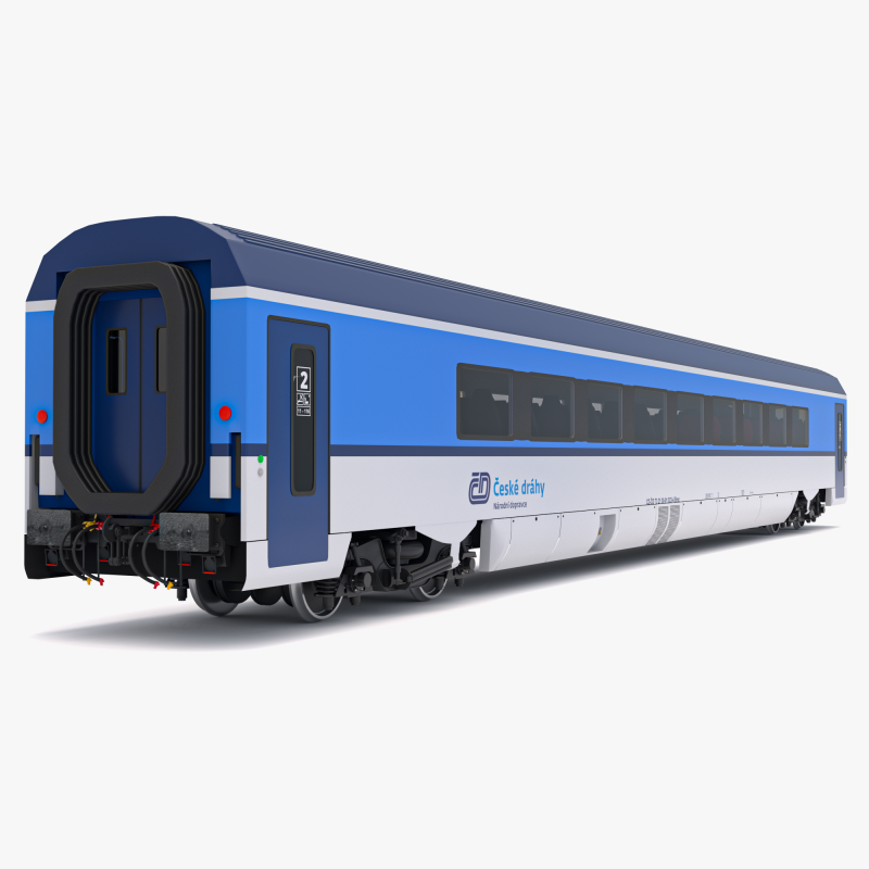 Ampz-Eisenbahnwagen Ceske Drahy 1 3D Modell .c4d .max .obj .3ds .fbx .stl .blend