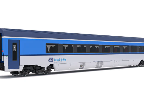 Vagone ferroviario Ampz Ceske Drahy 1 Modello 3D