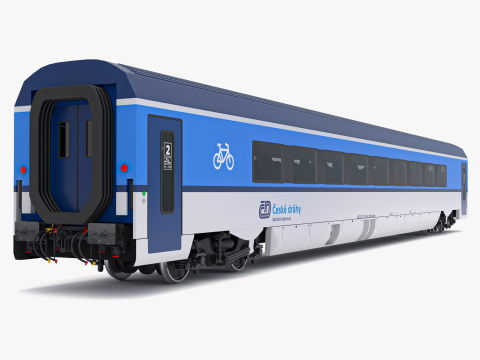 Vagone ferroviario Ampz Ceske Drahy 2 Modello 3D