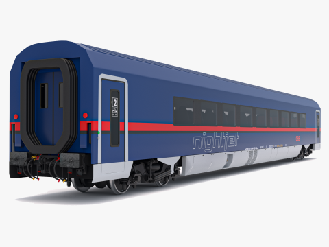 Ampz-railwagen OBB Nightjet 1 3D Model