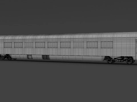Vagone ferroviario Ampz OBB Nightjet 1 Modello 3D