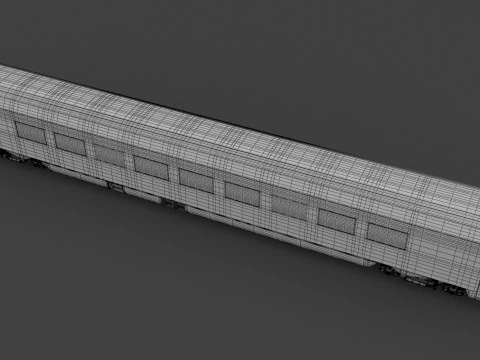 Vagone ferroviario Ampz OBB Nightjet 1 Modello 3D