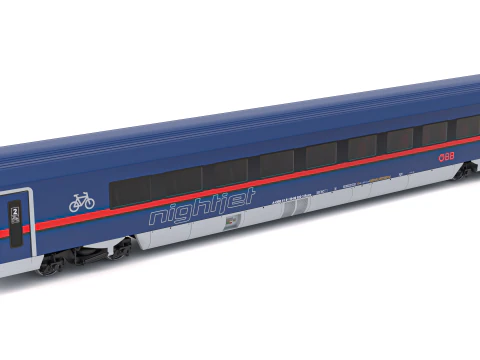 Ampz Rail Wagon OBB Nightjet 2 3D Model