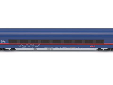 Ampz Rail Wagon OBB Nightjet 2 3D Model