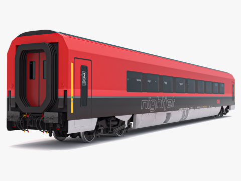 Ampz Rail Wagon OBB Nightjet 3 3D Модель