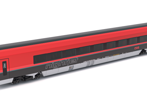 Ampz Rail Wagon OBB Nightjet 3 3D Модель